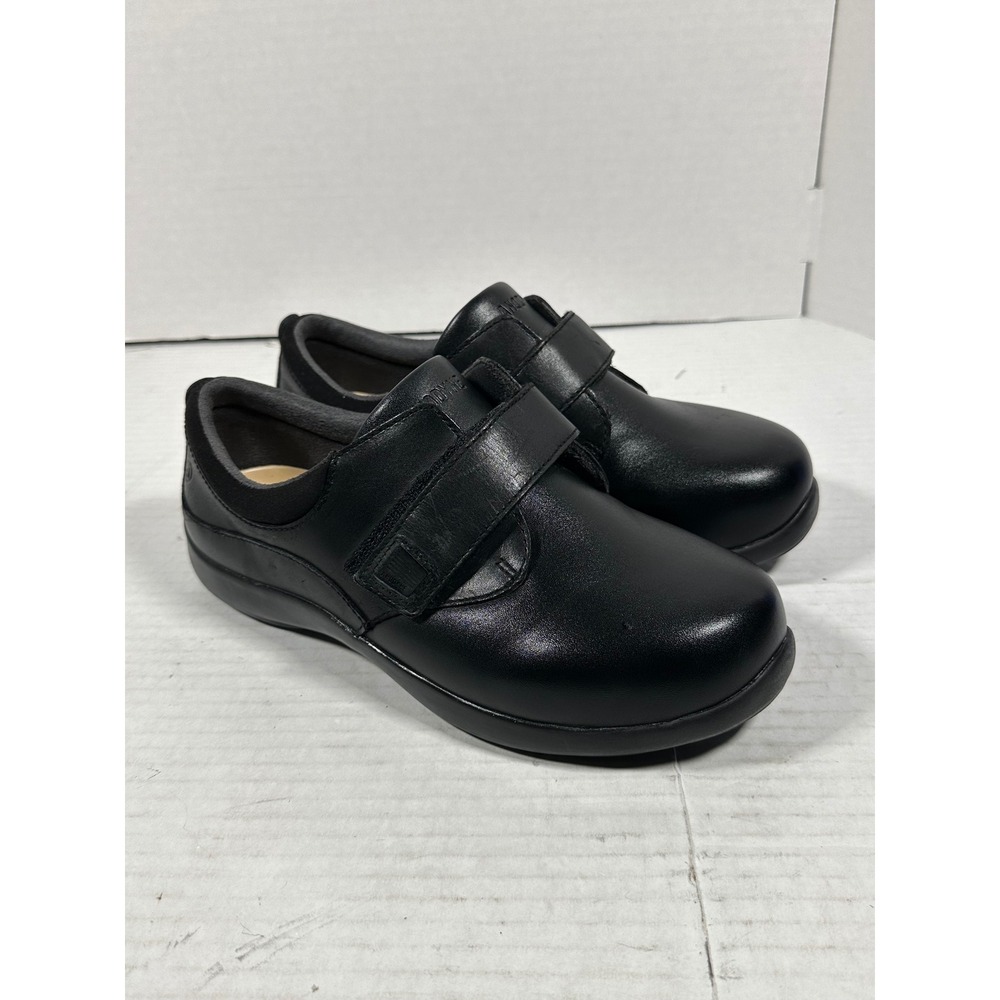 Anodyne No. 81 Sport Walker Black Leather Hook Loop Walking Shoes Womens 8W Wide